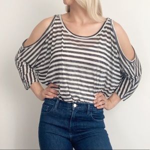 Free People We the Free Cold Shoulder Striped Top